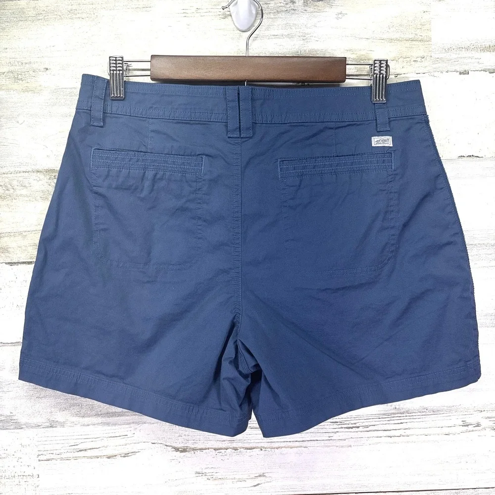 Eddie Bauer‎ Womens Blue Cotton Side Stitch Embroidered 4